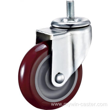 3'' Thread Stem Industrial PU Caster With PP Core